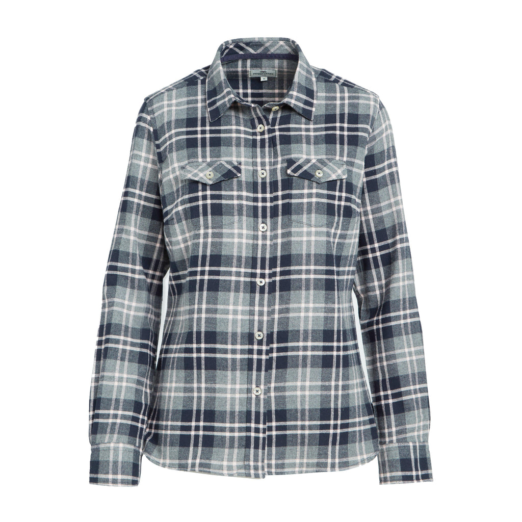 Womens Eilidh Flannel Shirt Navy Marl
