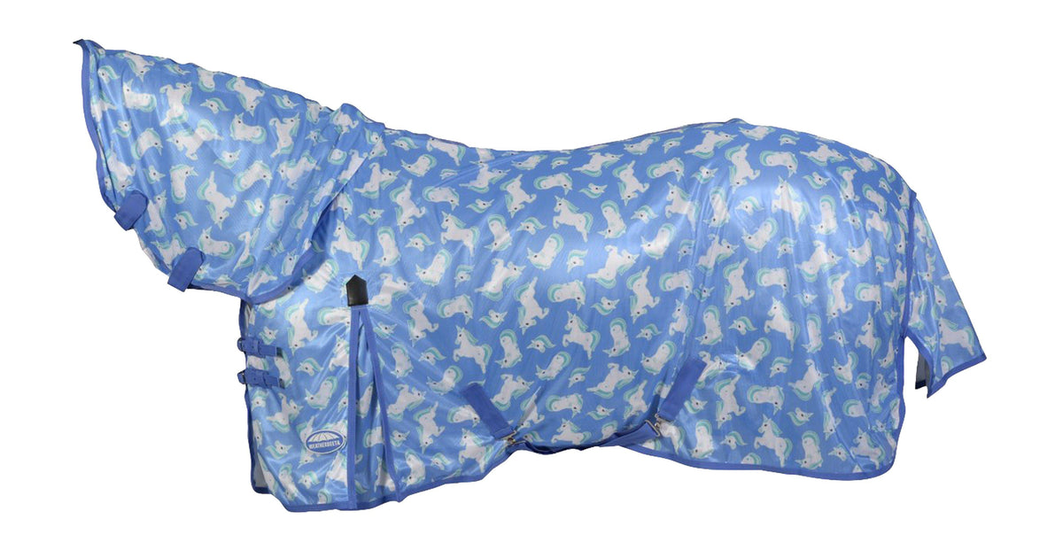 WeatherBeeta ComFiTec Essential Mesh II Combo Neck Fly Rug Unicorn ...