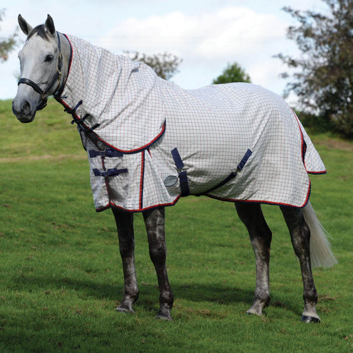 Summer Sheet Lite III Combo Neck Rug White/Navy/Red