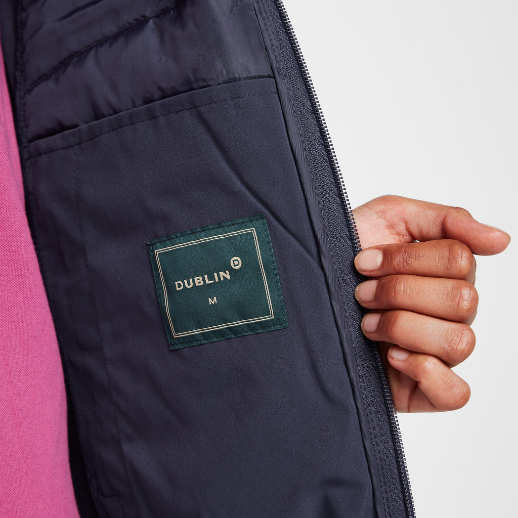 Womens Ellen Combination Puffer Jacket Blueberry/Navy