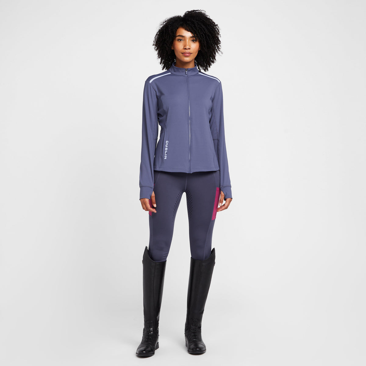 Womens Kendra Full Zip Tech Training Jacket Blueberry/Navy