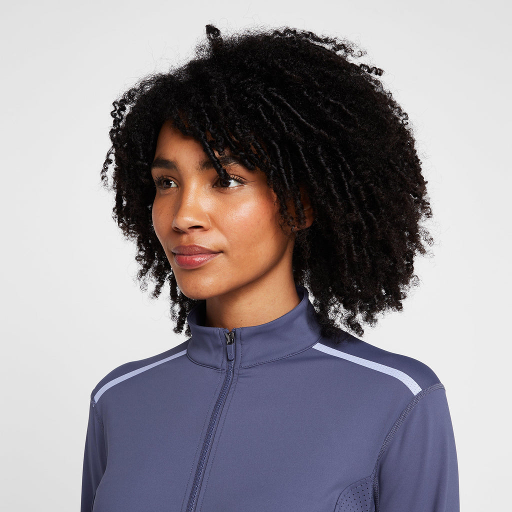 Womens Kendra Full Zip Tech Training Jacket Blueberry/Navy