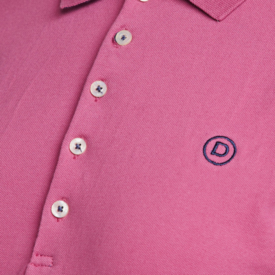 Womens Lily Cap Sleeve Polo Red Violet