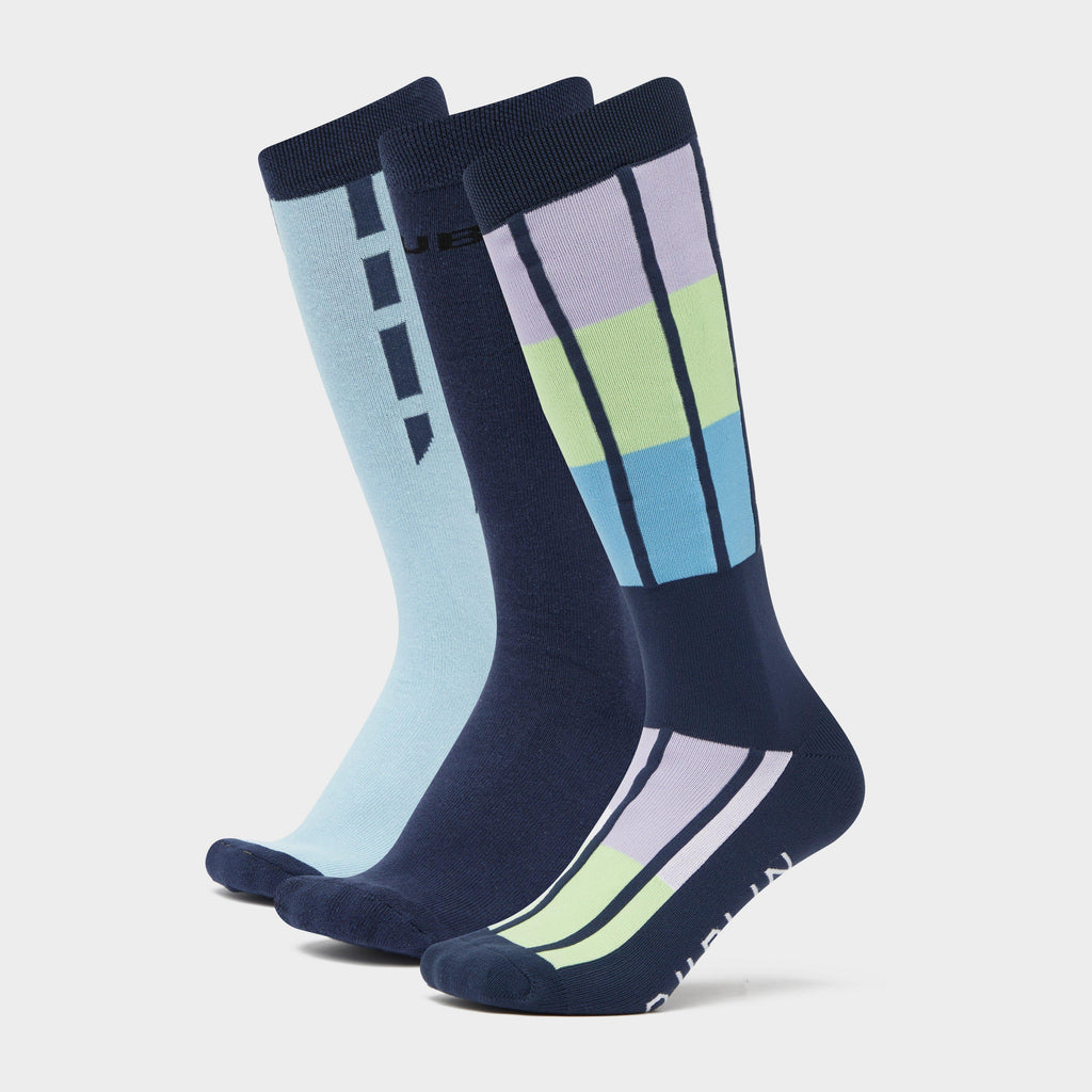 3 Pack Socks Blueberry Navy Horse Face
