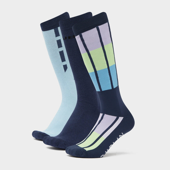 3 Pack Socks Blueberry Navy Horse Face