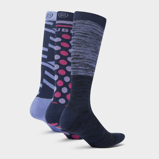 3 Pack Socks Blueberry Navy Ombre