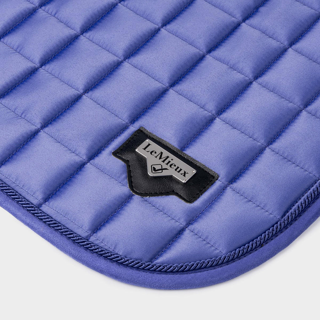 Loire Memory Satin Dressage Square Saddle Pad Bluebell