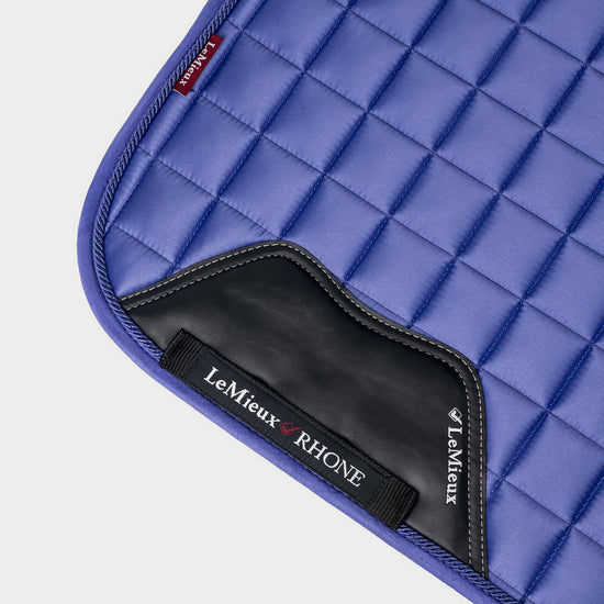 Loire Memory Satin Dressage Square Saddle Pad Bluebell