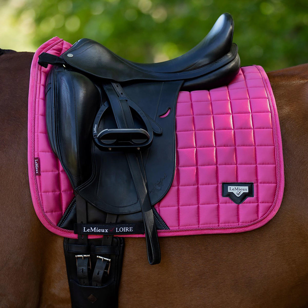 Loire Memory Satin Dressage Square Saddle Pad Watermelon