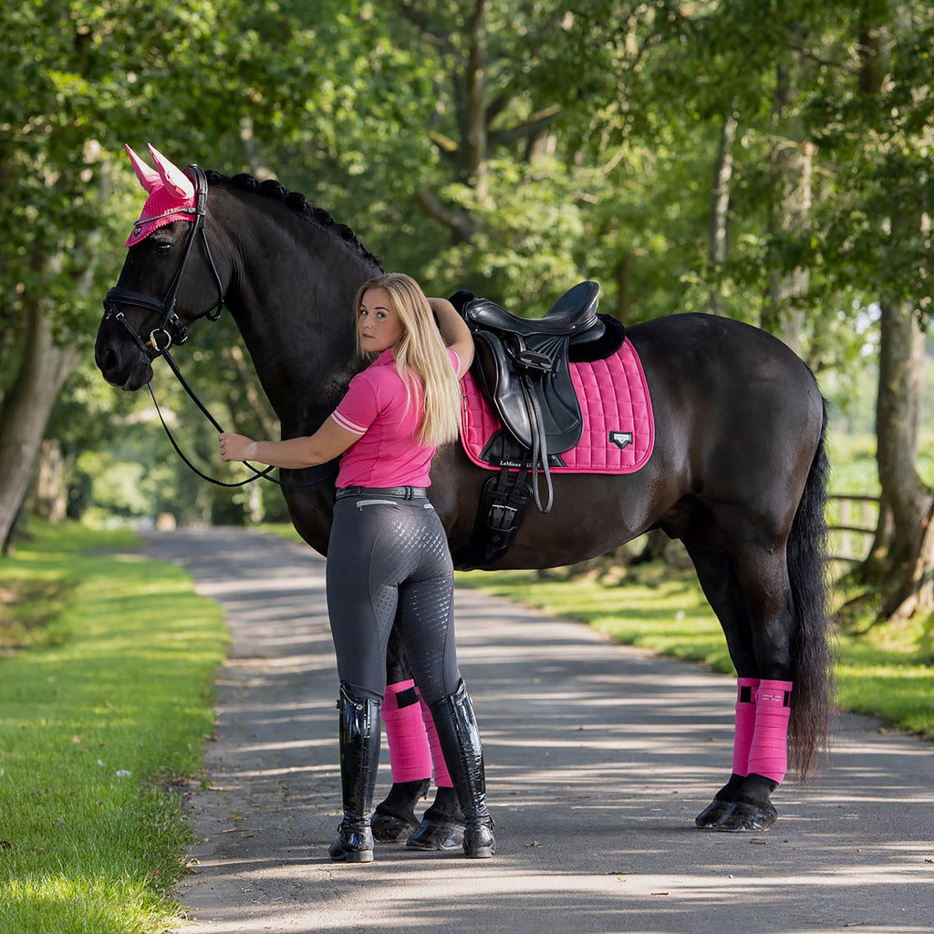 Loire Memory Satin Dressage Square Saddle Pad Watermelon