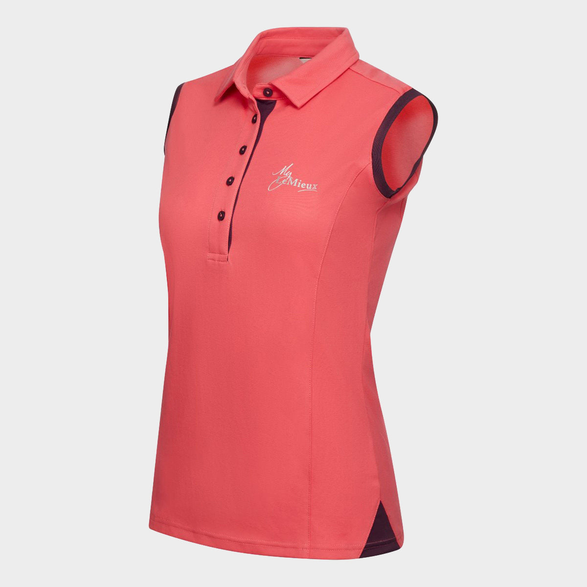 Womens Sleeveless Polo Papaya