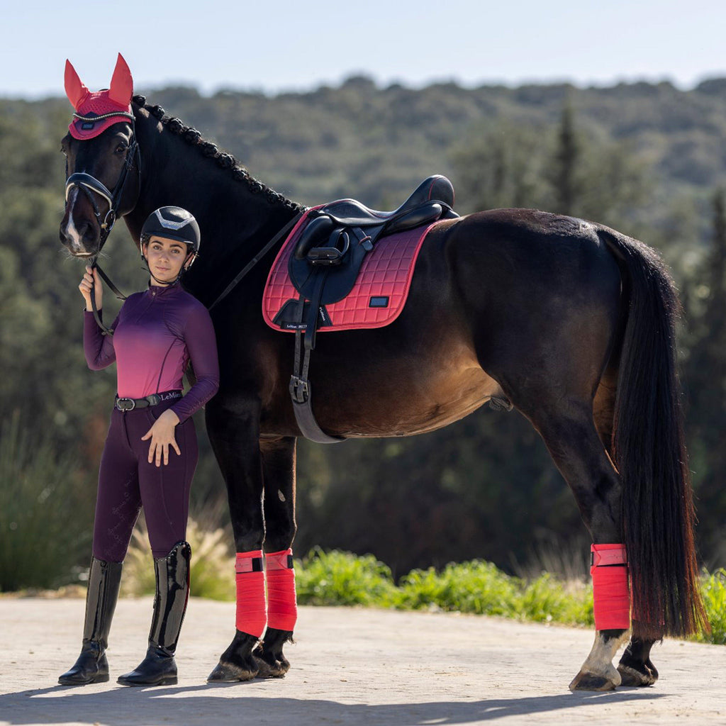 Spectrum Dressage Saddle Pad Papaya/Aubergine