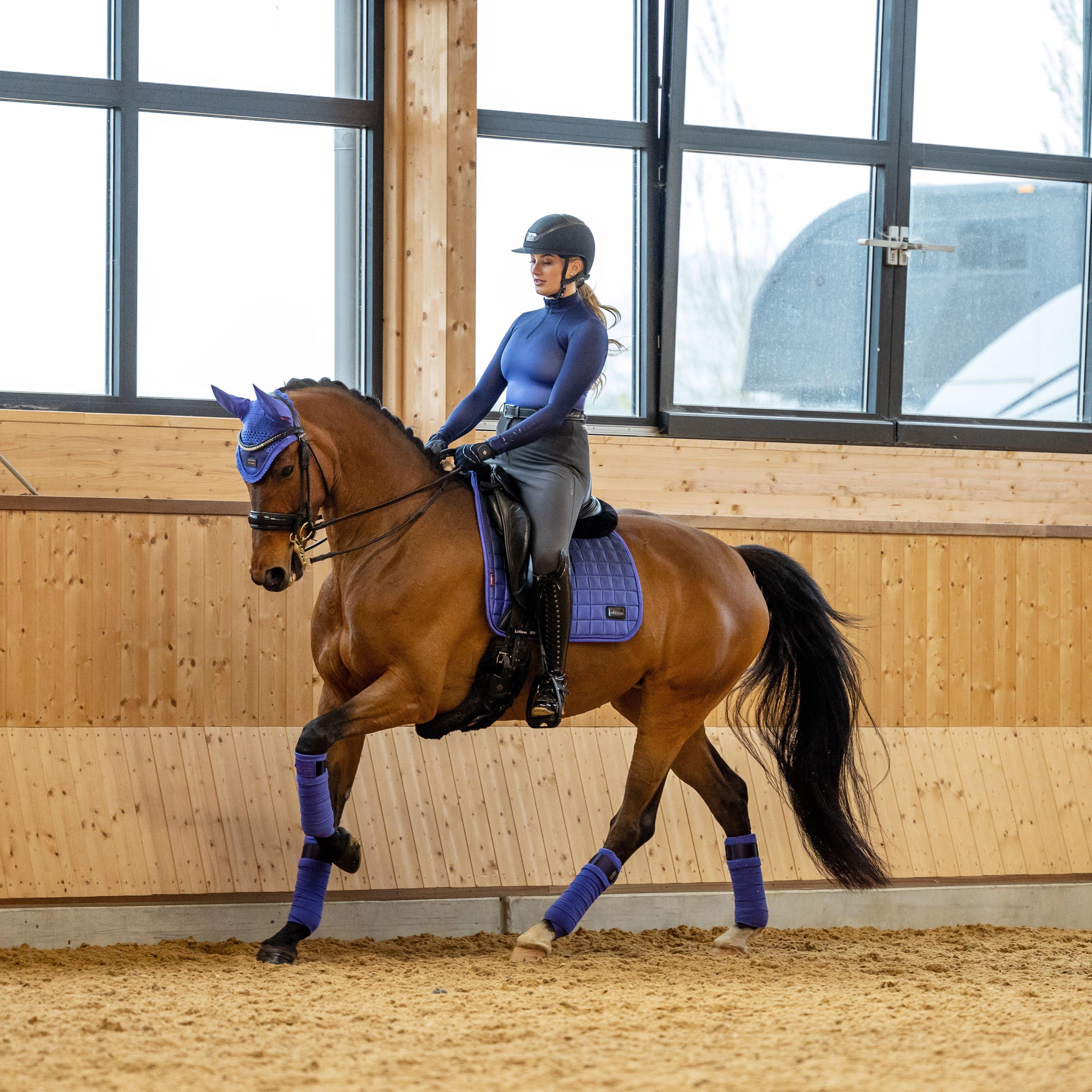 Spectrum Dressage Saddle Pad Bluebell/Navy