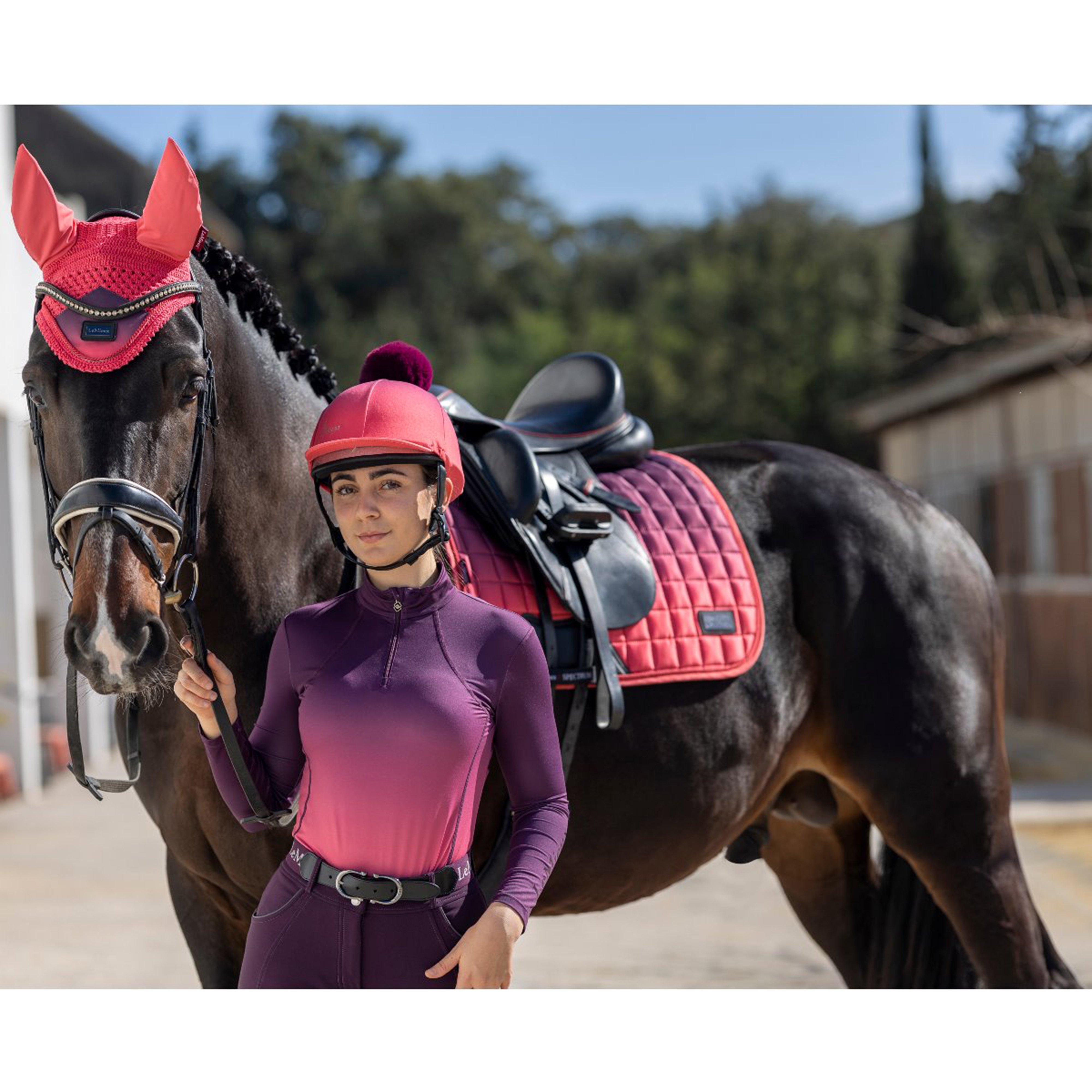 Spectrum Satin Fly Hood Papaya/Aubergine