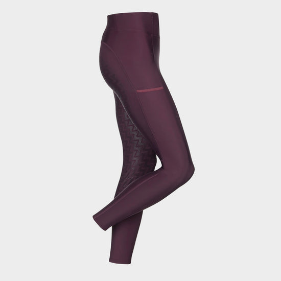 Womens Activewear Summer Pull On Breeches Aubergine