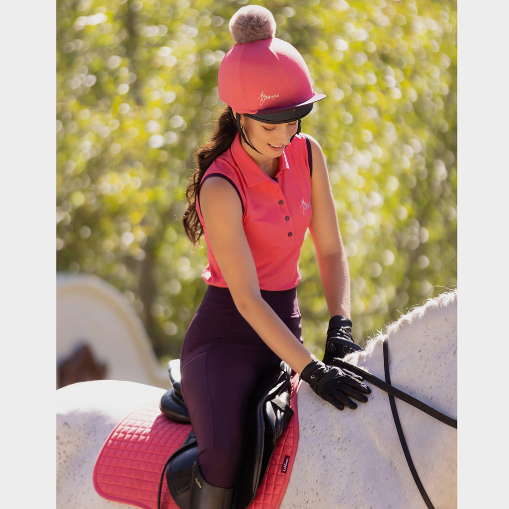 Womens Activewear Summer Pull On Breeches Aubergine