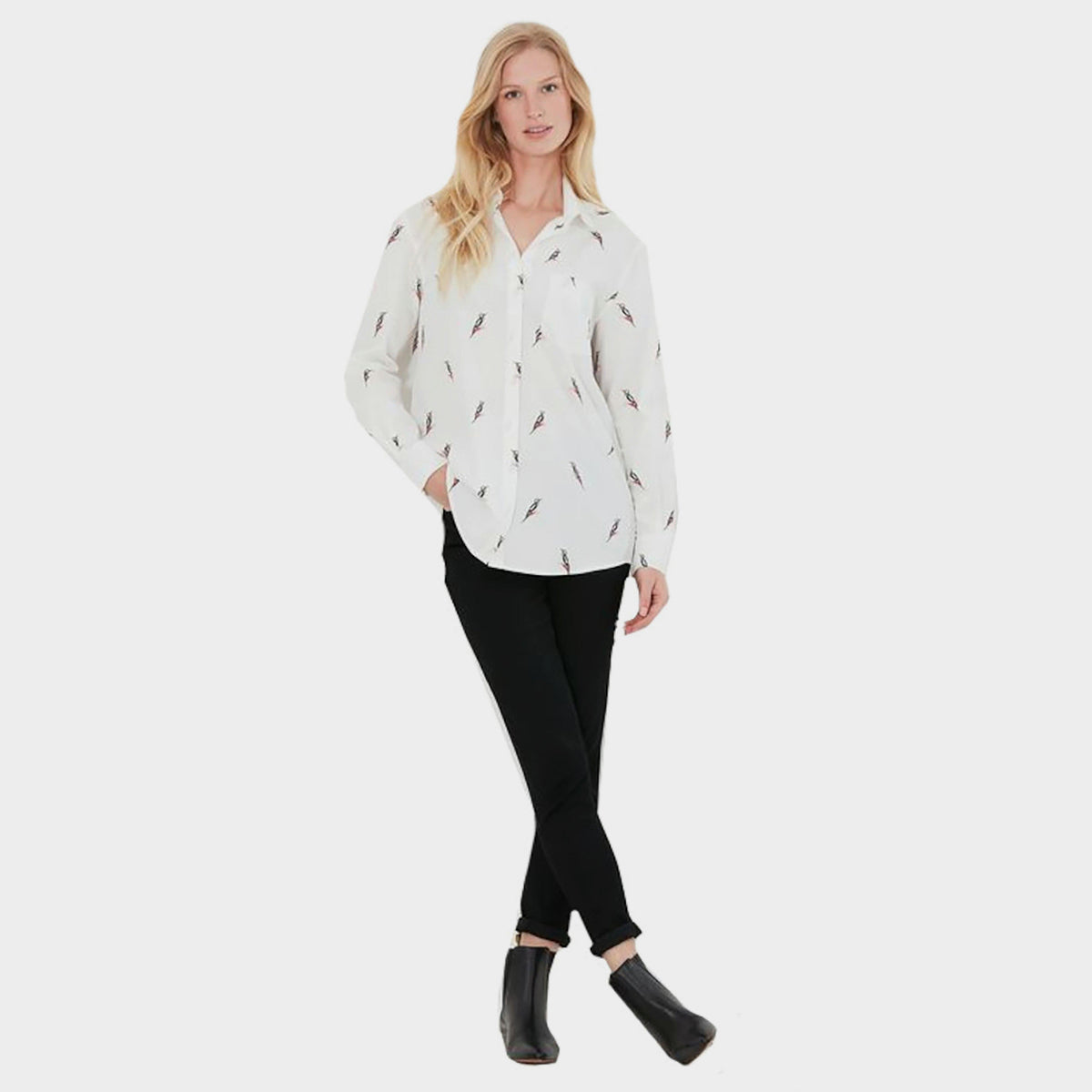 Women’s Amilla Dropped Shoulder Shirt Chalk Spot