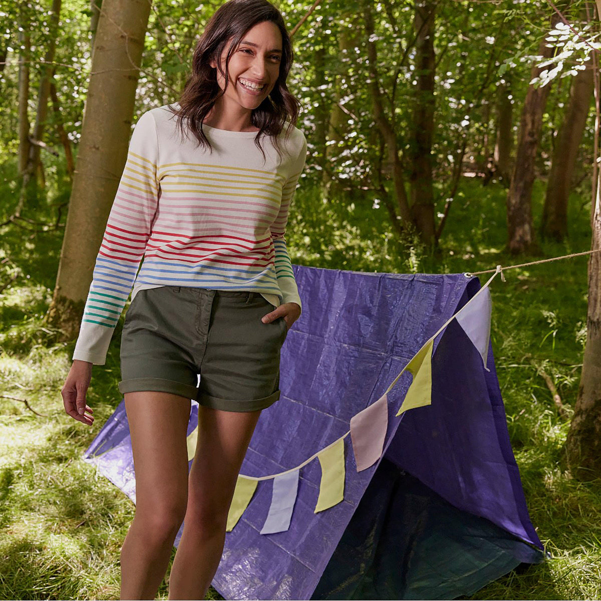 Womens Harbour Long Sleeve Jersey Multi Stripe