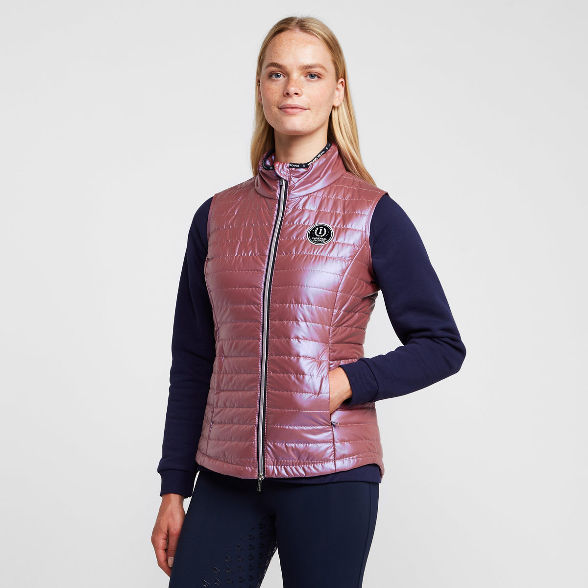 Womens Violet Pearl Gilet Violet Rose