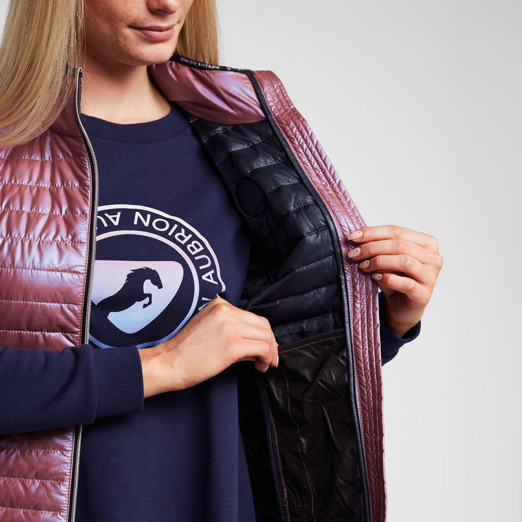 Womens Violet Pearl Gilet Violet Rose