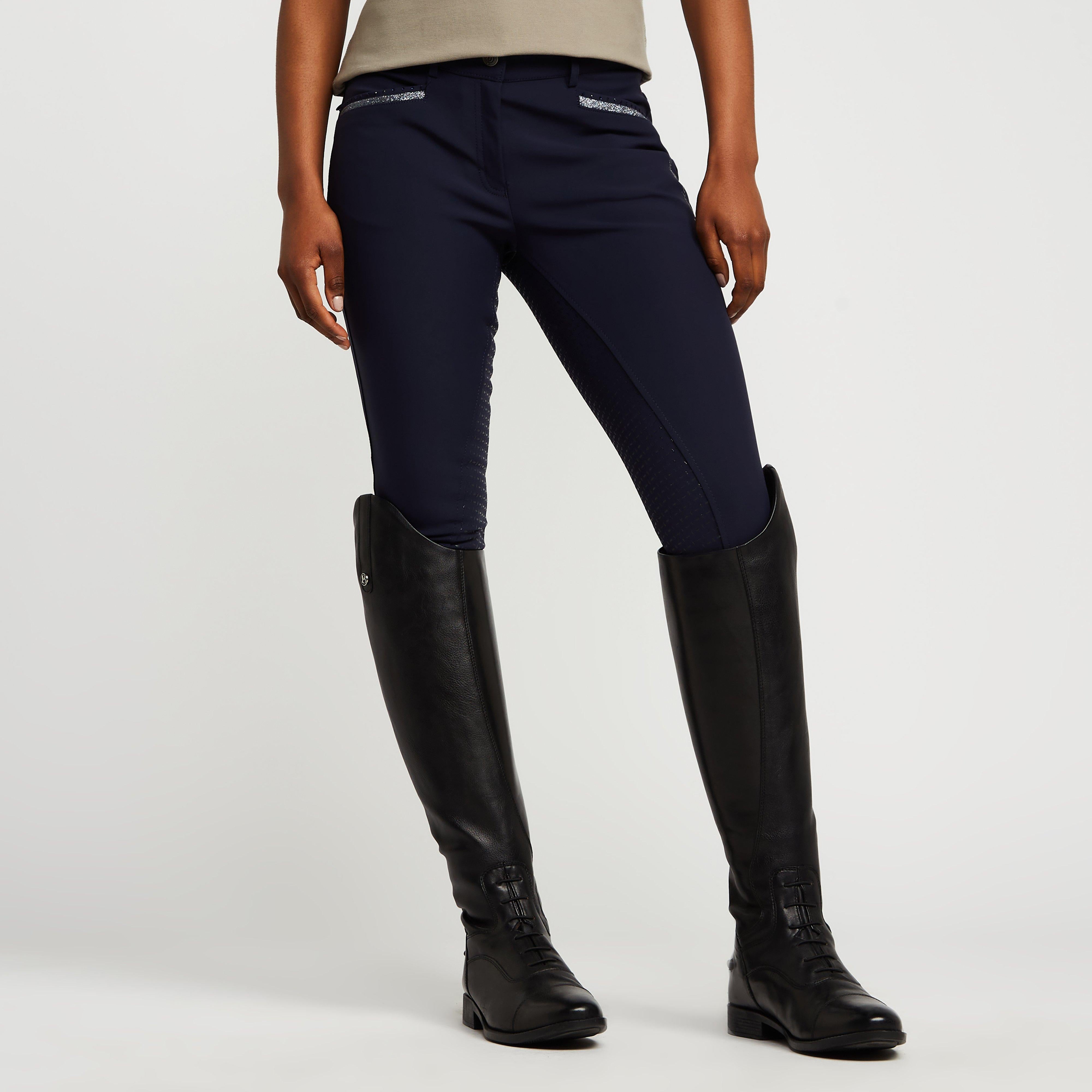 Womens El Capone Full Grip Breeches Navy