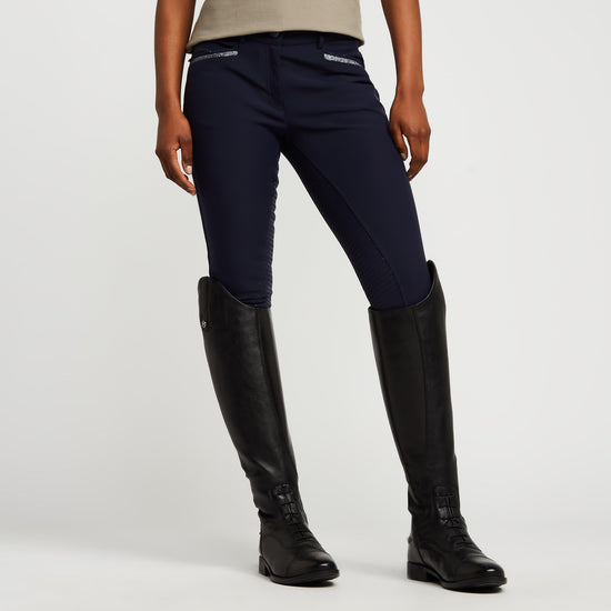 Womens El Capone Full Grip Breeches Navy