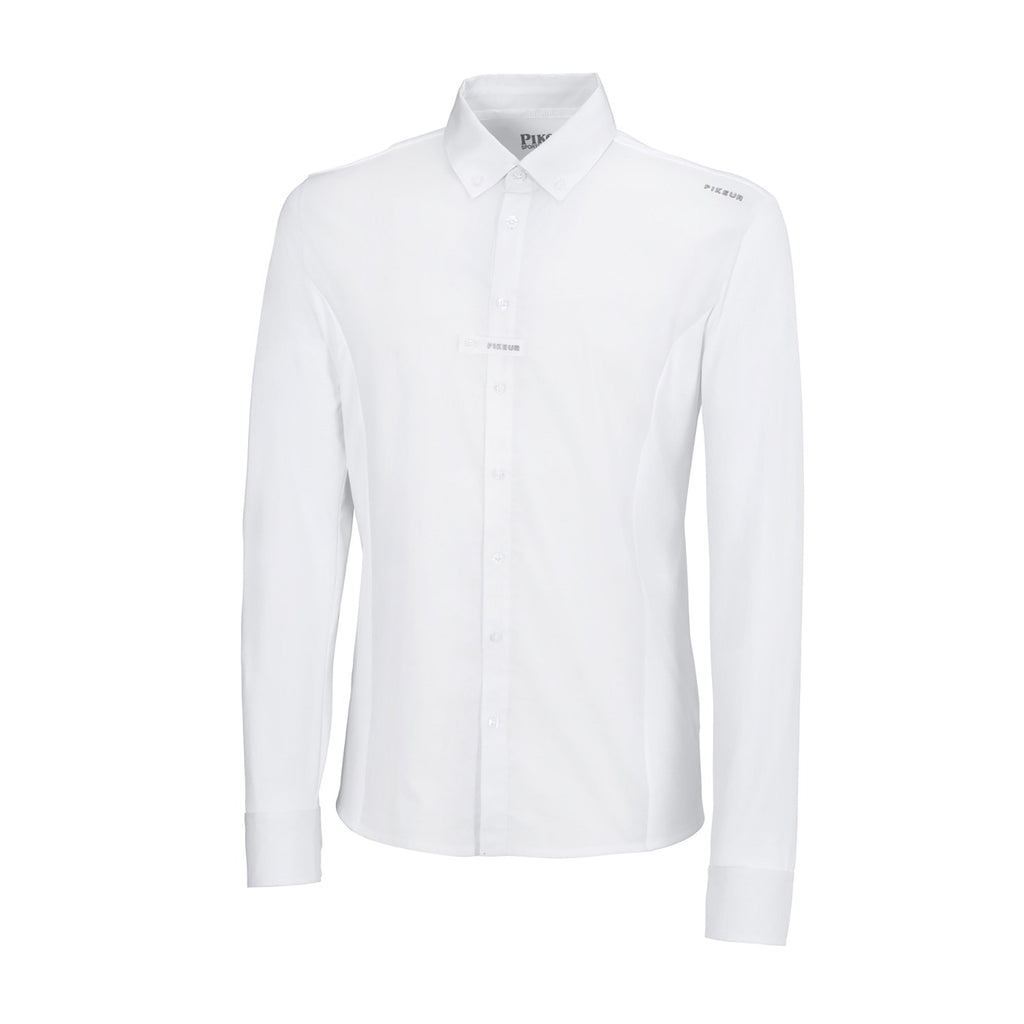 Mens Rouven Long Sleeved Show Shirt White