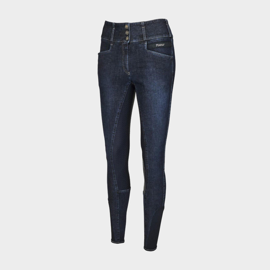 Womens Candela Jean Full Seat Breeches Denim Blue