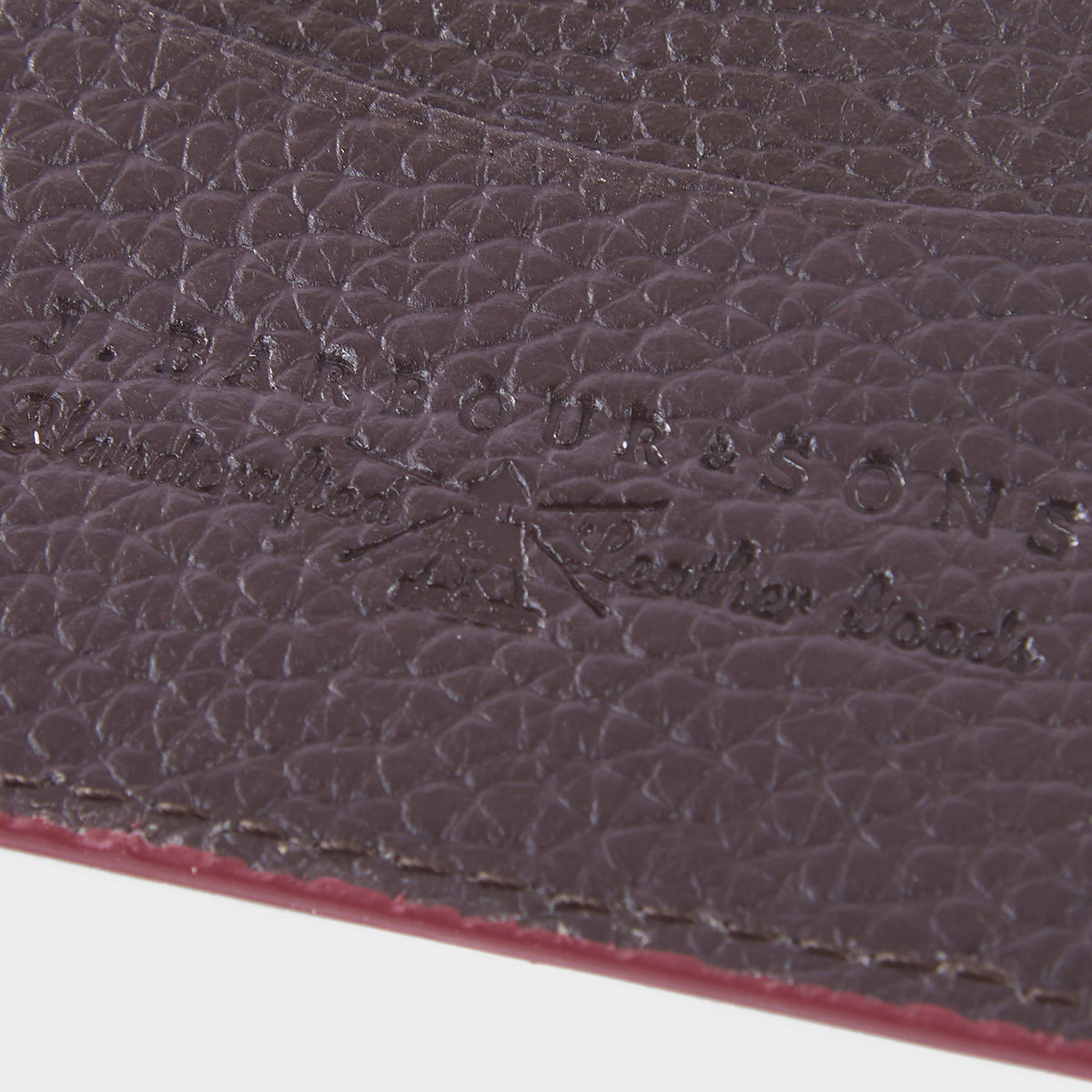 Grain Leather Card Holder Dark Brown