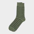 Texture Stripe Socks Olive