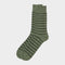 Texture Stripe Socks Olive