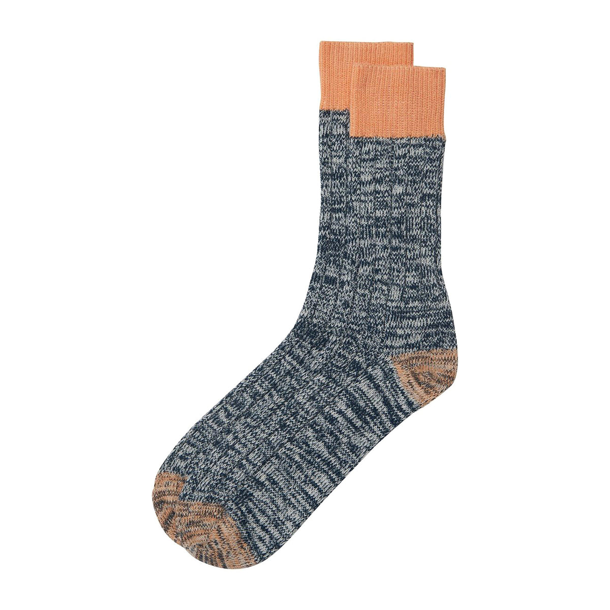 Twisted Contrast Socks Navy Mix
