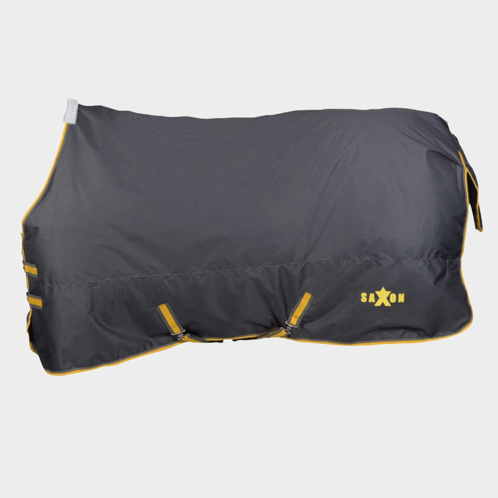 Defiant 600D Lite Weight Standard Neck Turnout Rug Dark Grey/Yellow