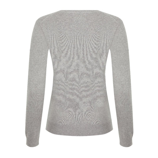 Womens Elite V-Neck Jumper Grey