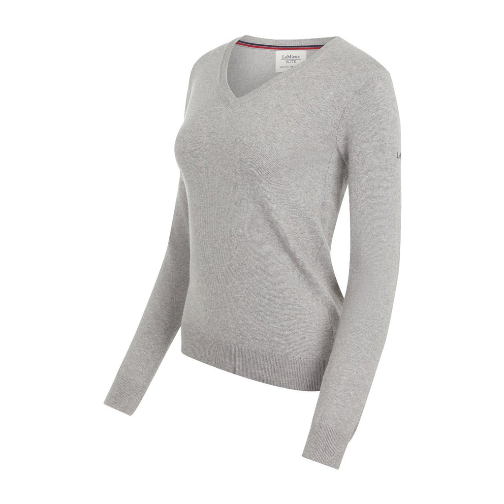 Womens Elite V-Neck Jumper Grey