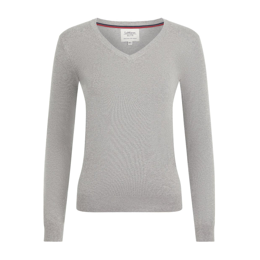 Womens Elite V-Neck Jumper Grey