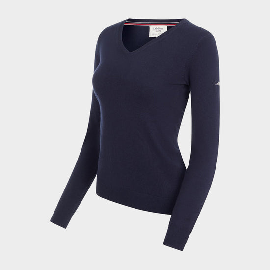 Womens Elite V-Neck Jumper Navy