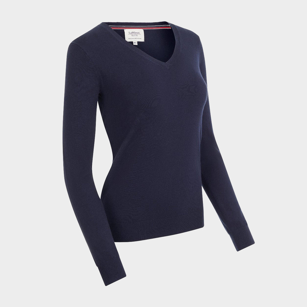 Womens Elite V-Neck Jumper Navy