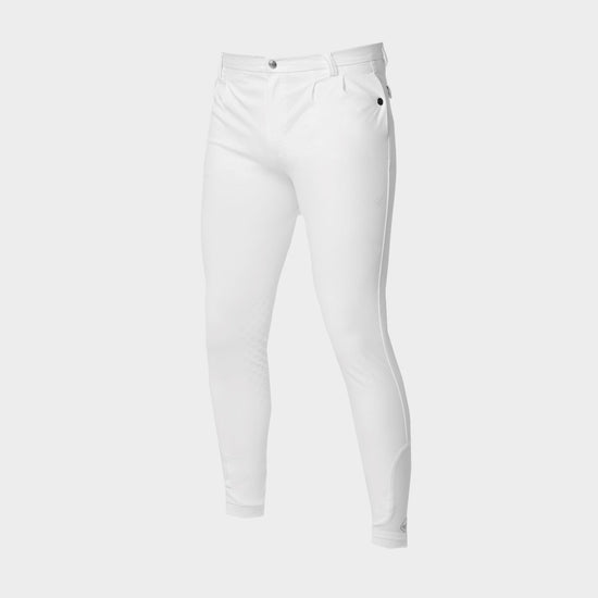 Mens Elite Classic Pleated Breeches White