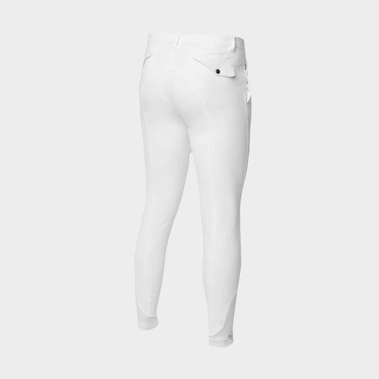 Mens Elite Classic Pleated Breeches White