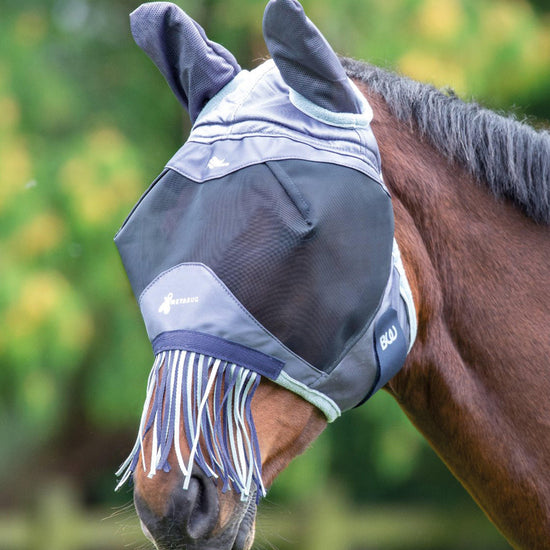 Metabug Flymask With Ears and A Fringe Navy