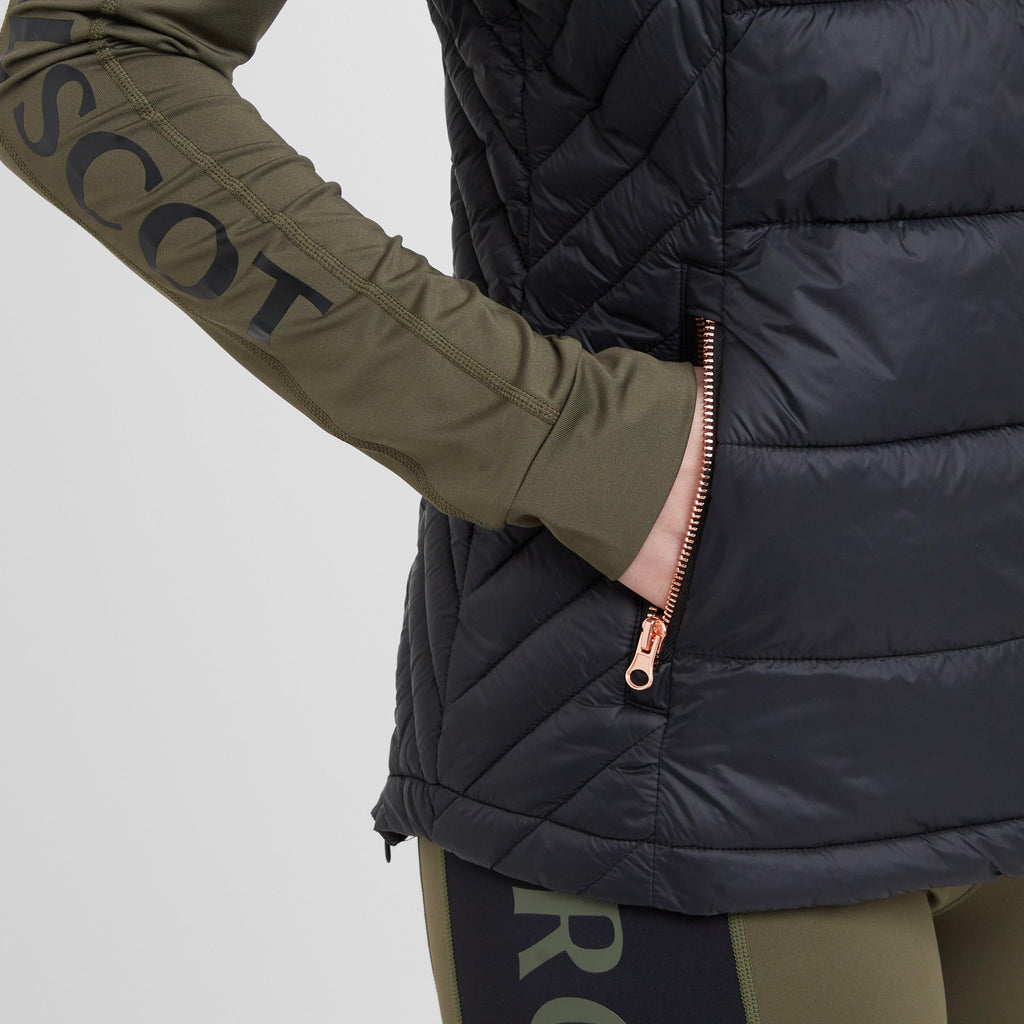 Womens Emma Baffle Gilet Black