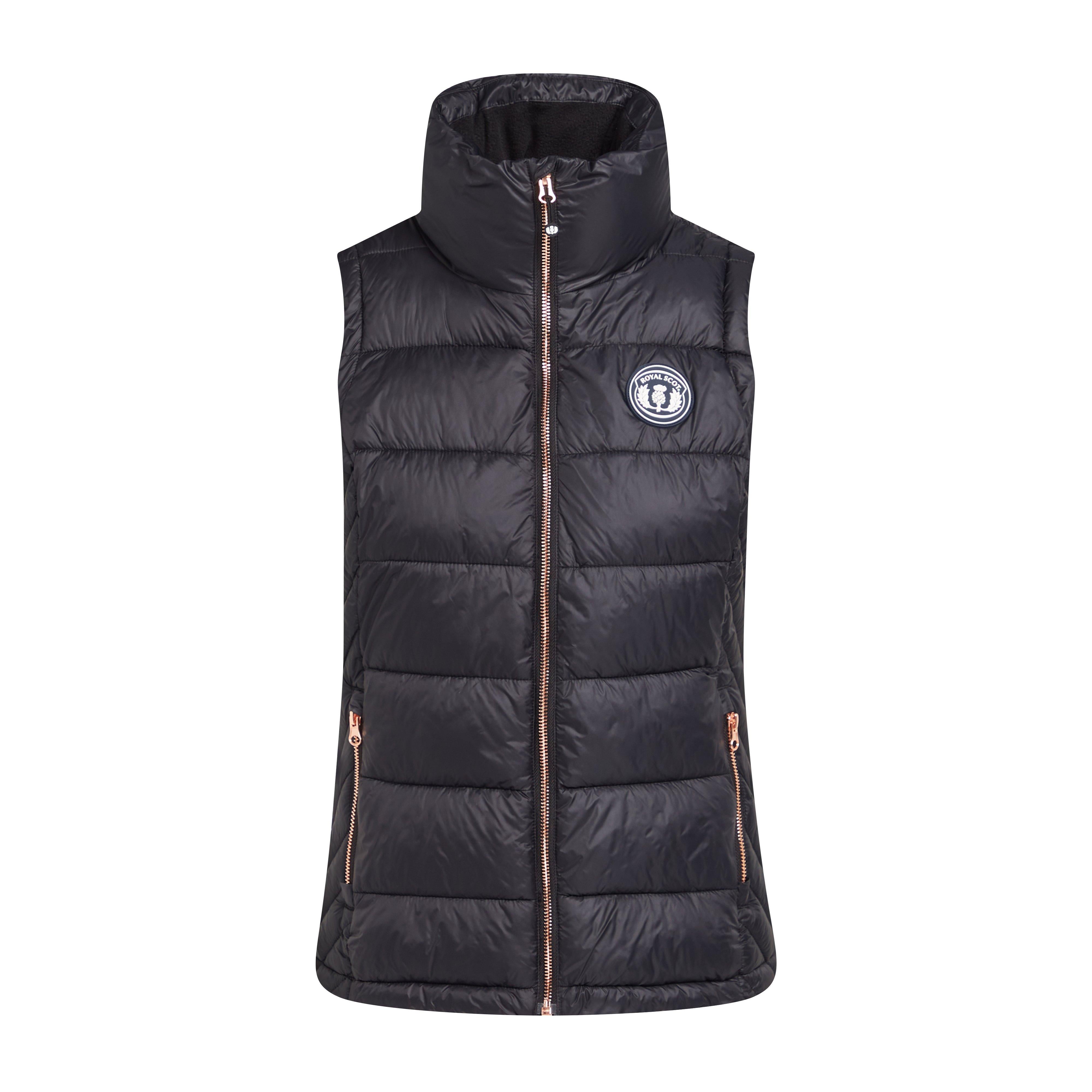 Womens Emma Baffle Gilet Black