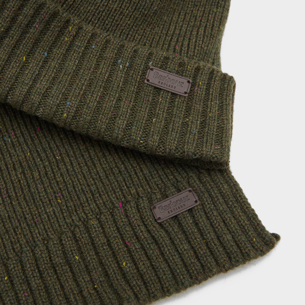 Fleck Hat & Scarf Set Olive