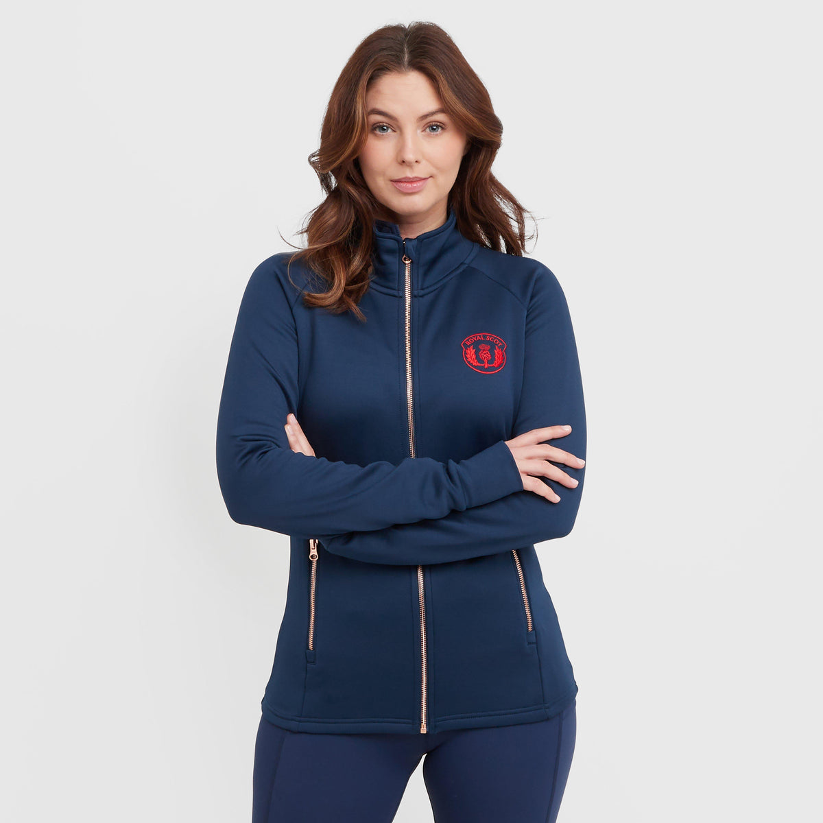 Womens Ava Full Zip Fleece Dark Blue