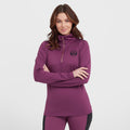 Womens Emily Half Zip Stretch Top Wine