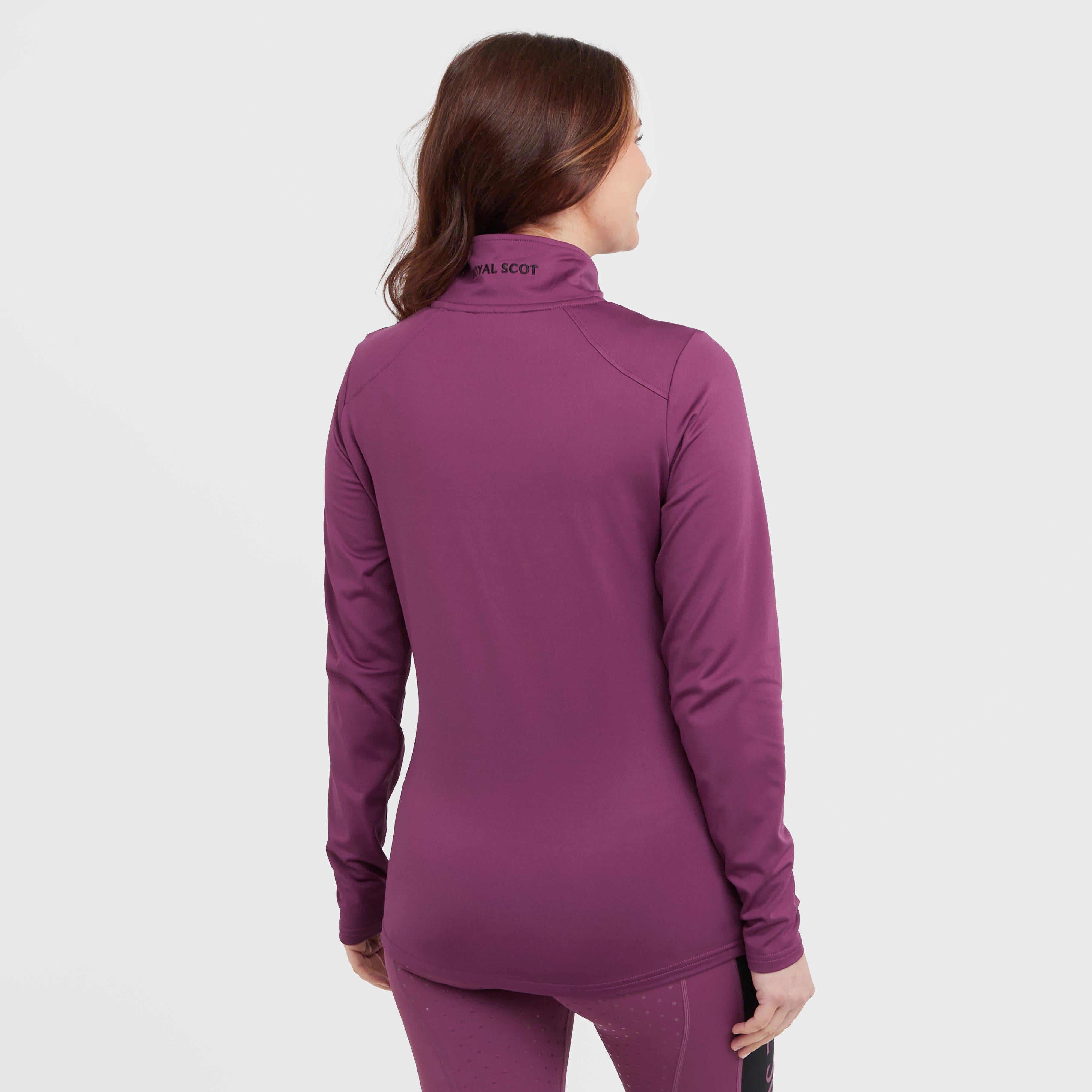Womens Emily Half Zip Stretch Top Wine