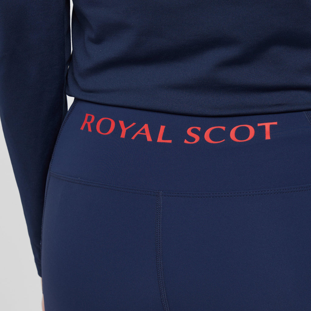Womens Freya Knee Patch Riding Tights Dark Blue