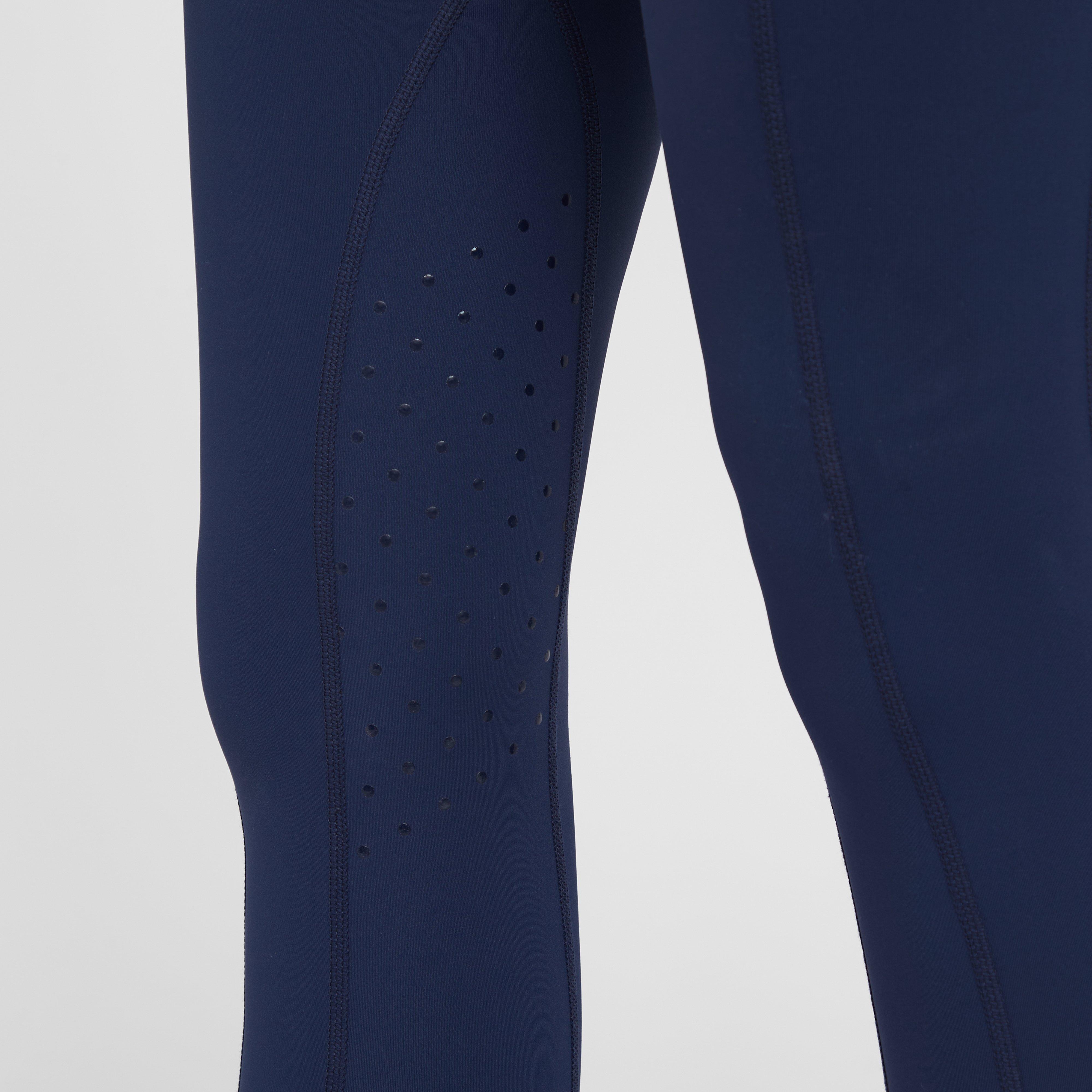 Womens Freya Knee Patch Riding Tights Dark Blue