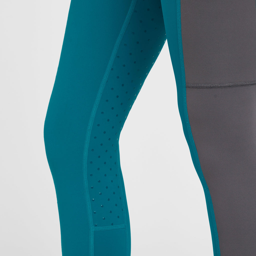 Womens Amelia Full Seat Riding Tights Ocean Blue